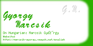 gyorgy marcsik business card